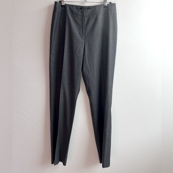Lafayette 148 New York Borrow Wool Slacks Gray Size 8 96% Virgin Wool - Picture 1 of 8